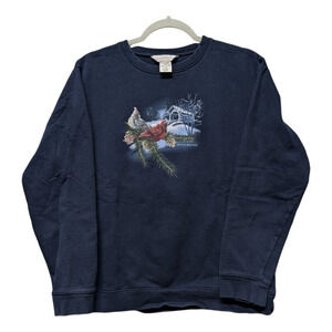 Y2K Cardinal Winter Bridge Northern Reflections Crewneck Sweatshirt